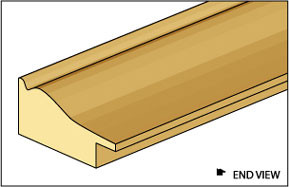 NORTHEASTERN SCALE LUMBER - 1 Inch Scale Dollhouse Miniature - (basswood) Pfb-4 Picture Frame (NE907)